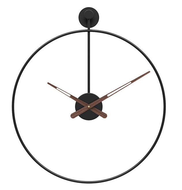 Modern Iron Wall Clock with Quartz Design