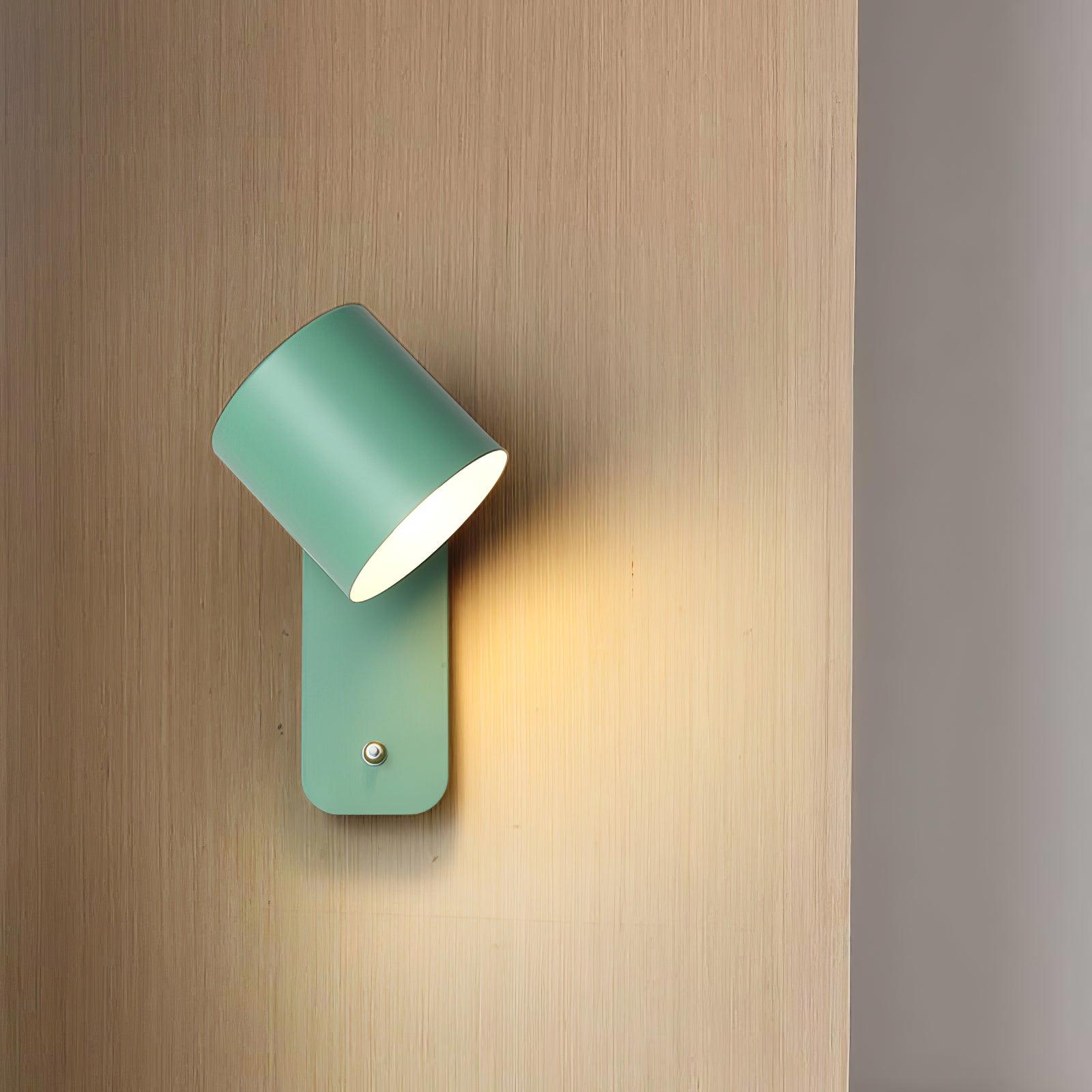 Modern Iron Wall Sconce with Rotatable Cylinder