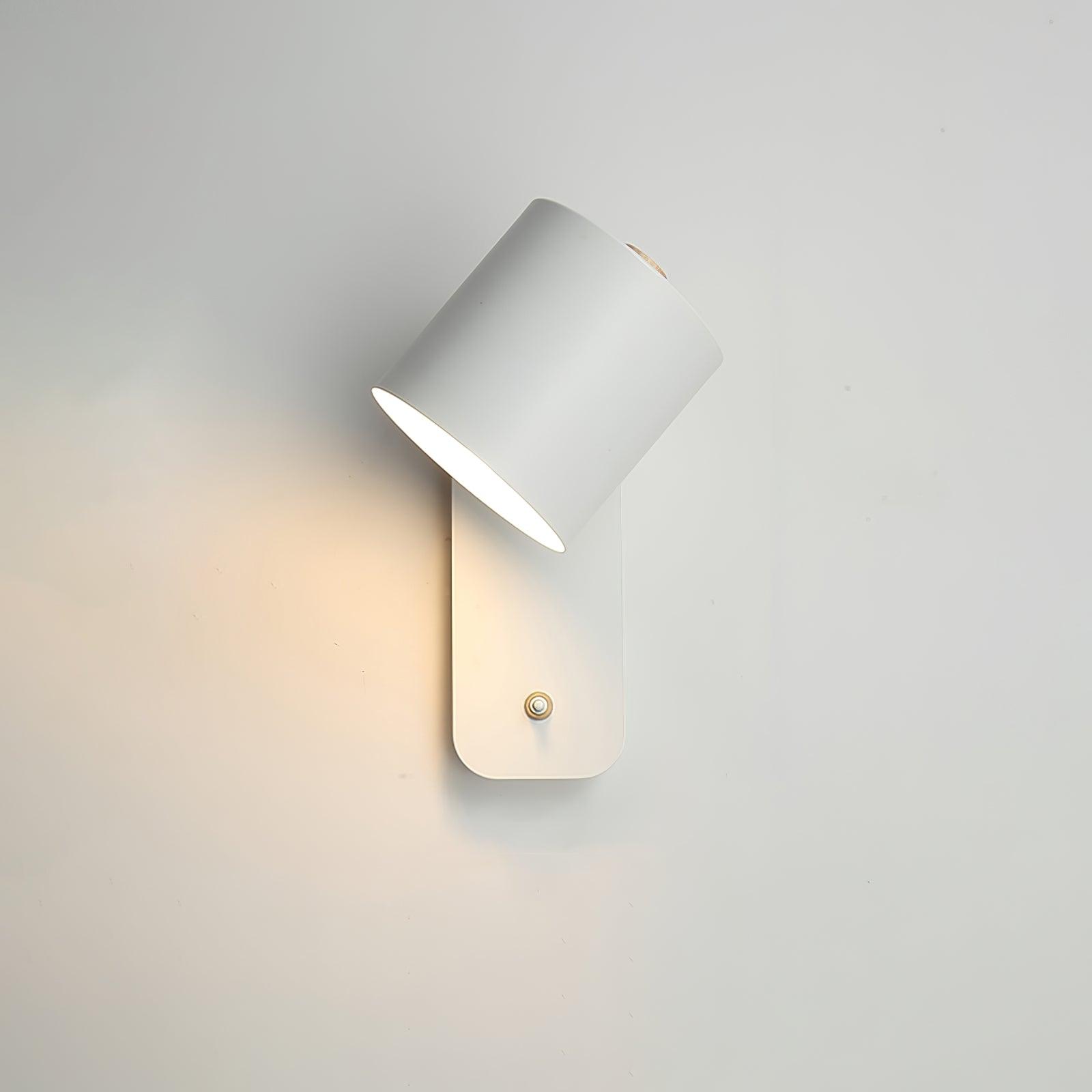 Modern Iron Wall Sconce with Rotatable Cylinder