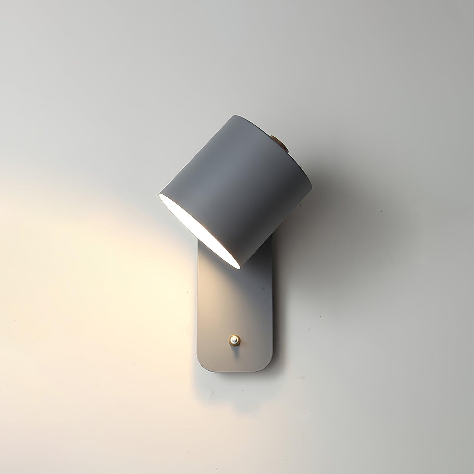 Modern Iron Wall Sconce with Rotatable Cylinder