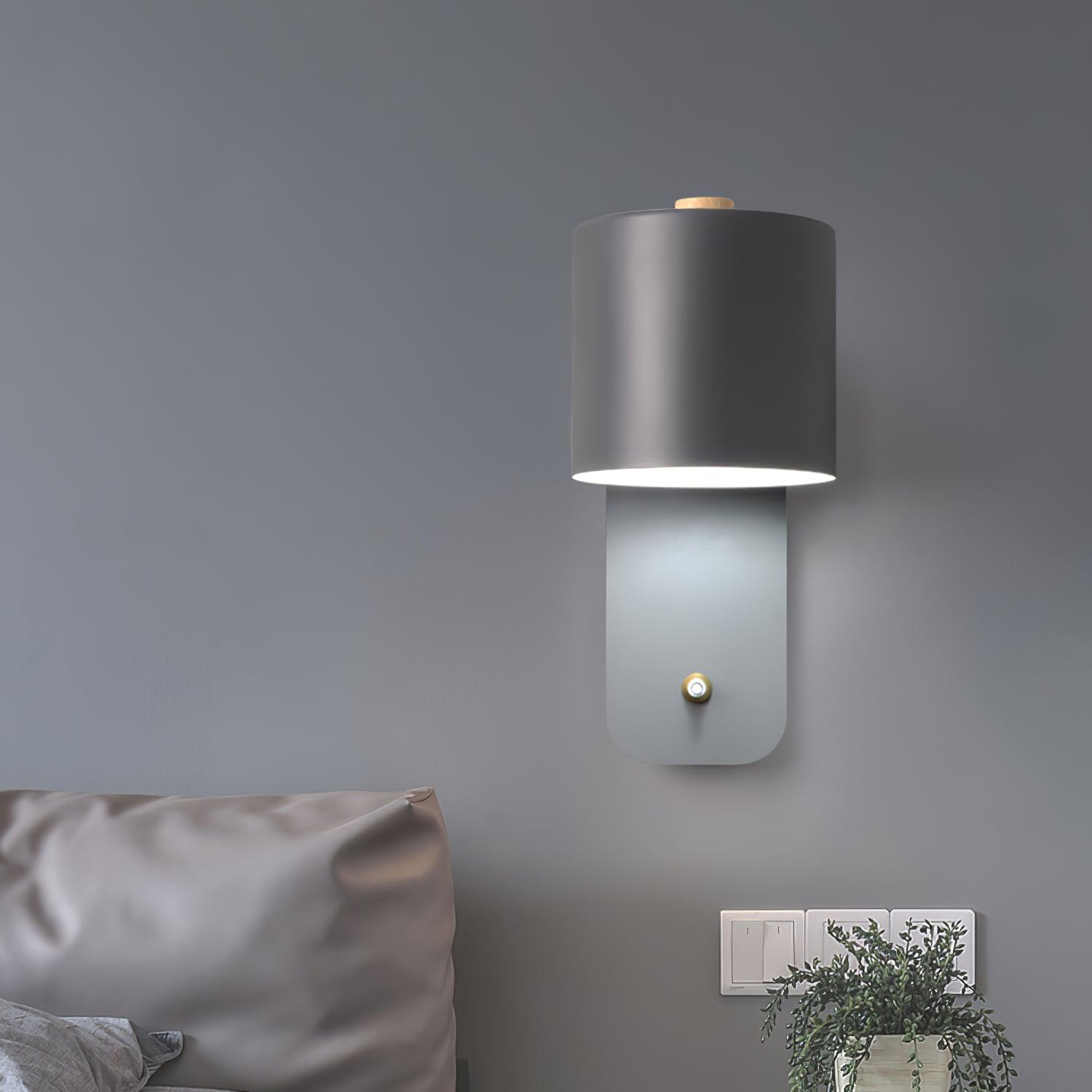 Modern Iron Wall Sconce with Rotatable Cylinder