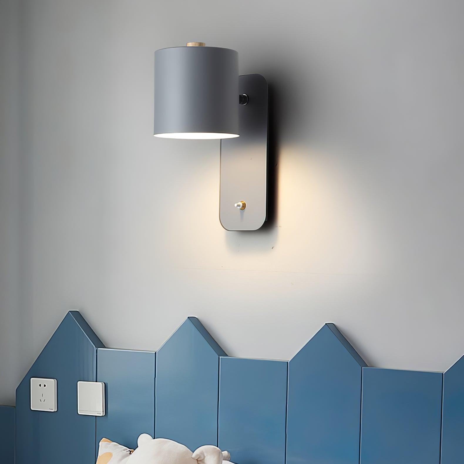 Modern Iron Wall Sconce with Rotatable Cylinder