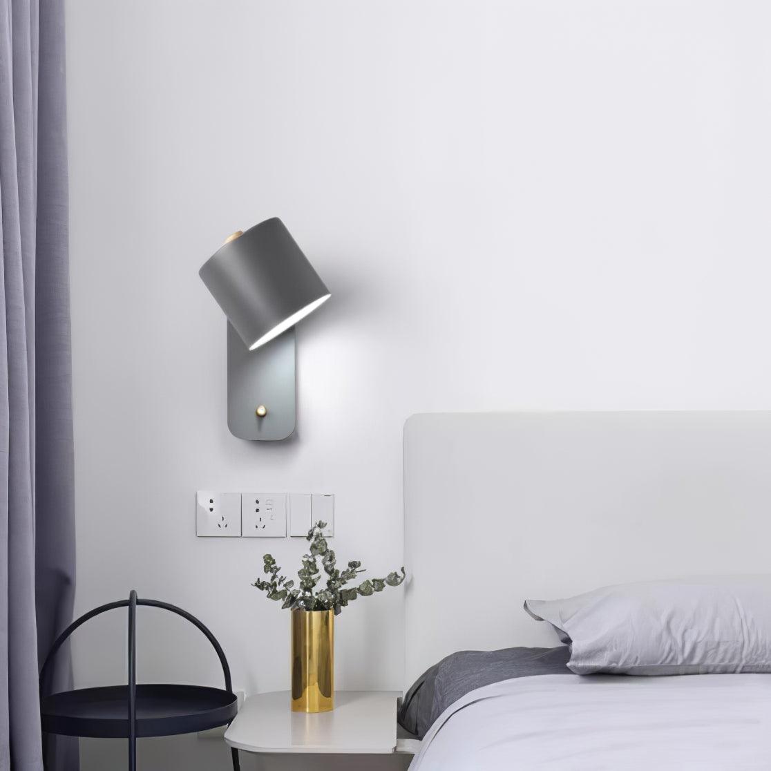 Modern Iron Wall Sconce with Rotatable Cylinder