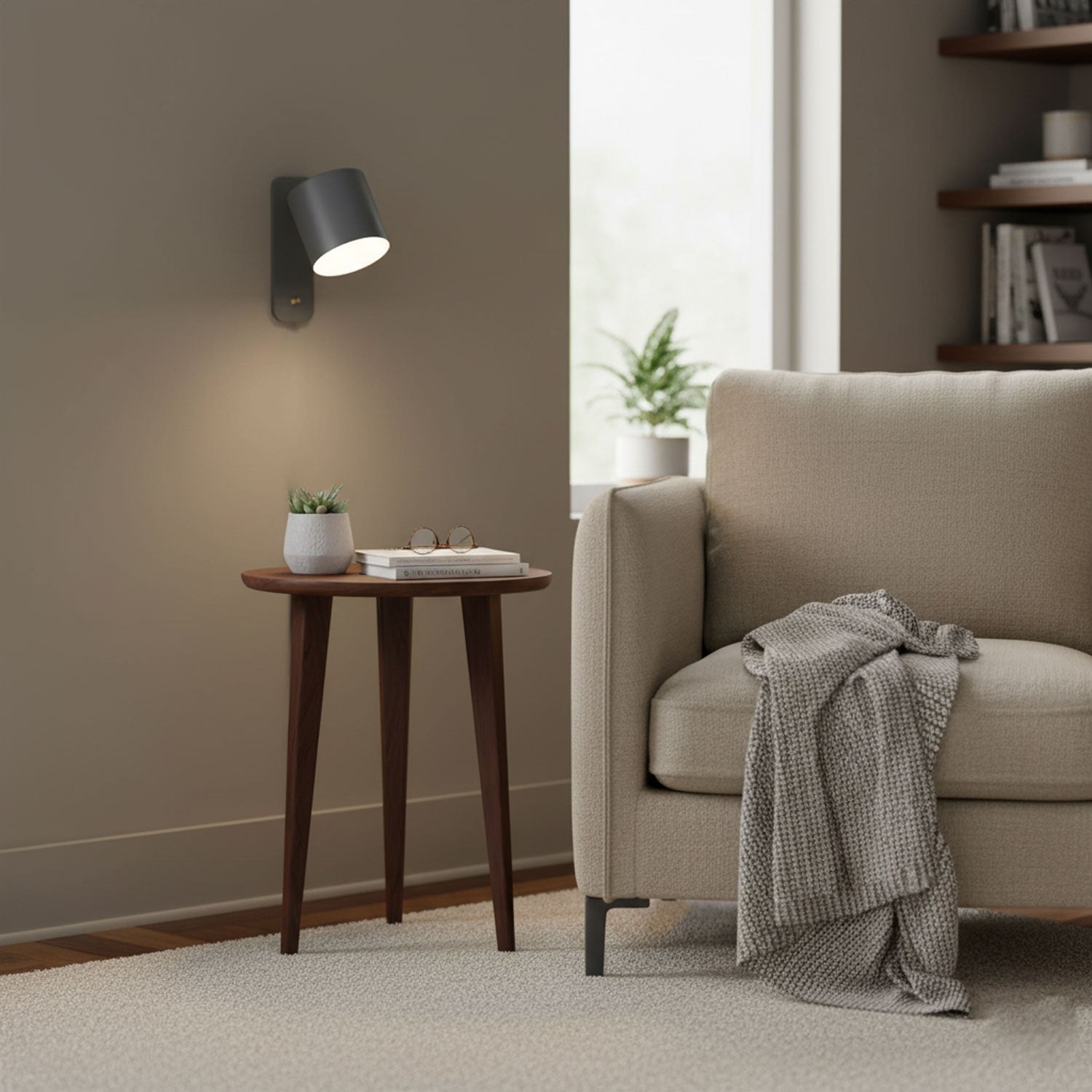 Modern Iron Wall Sconce with Rotatable Cylinder