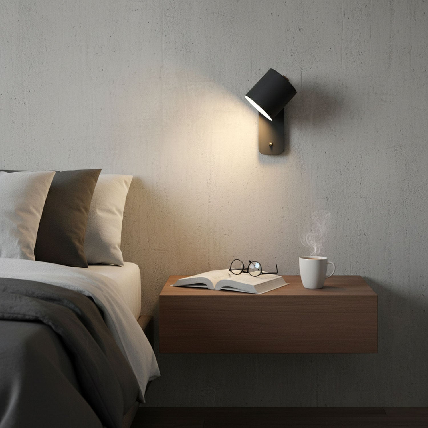 Modern Iron Wall Sconce with Rotatable Cylinder