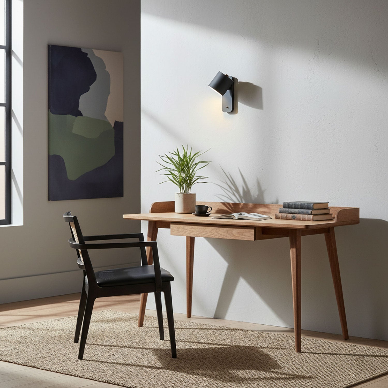 Modern Iron Wall Sconce with Rotatable Cylinder