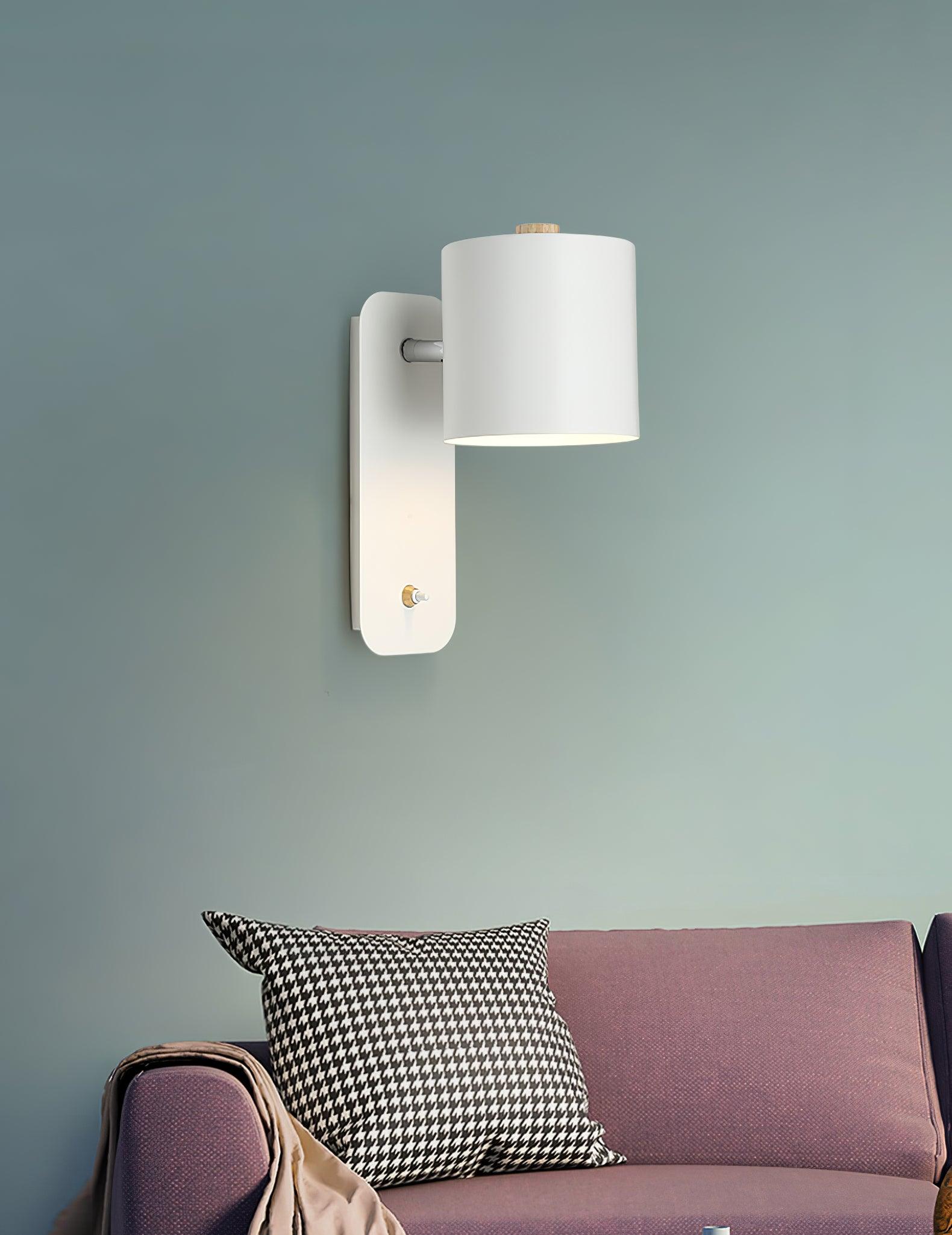 Modern Iron Wall Sconce with Rotatable Cylinder