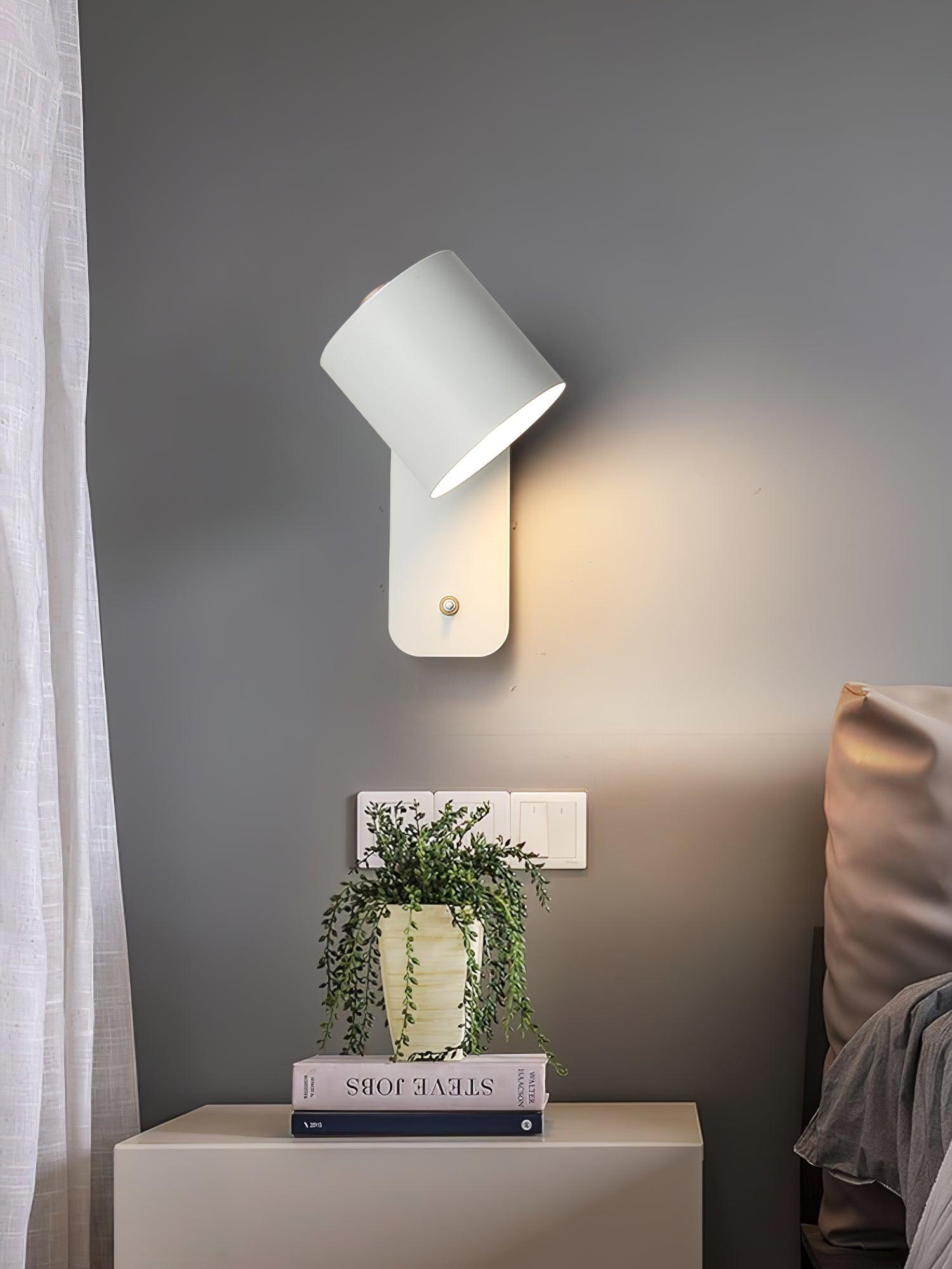 Modern Iron Wall Sconce with Rotatable Cylinder