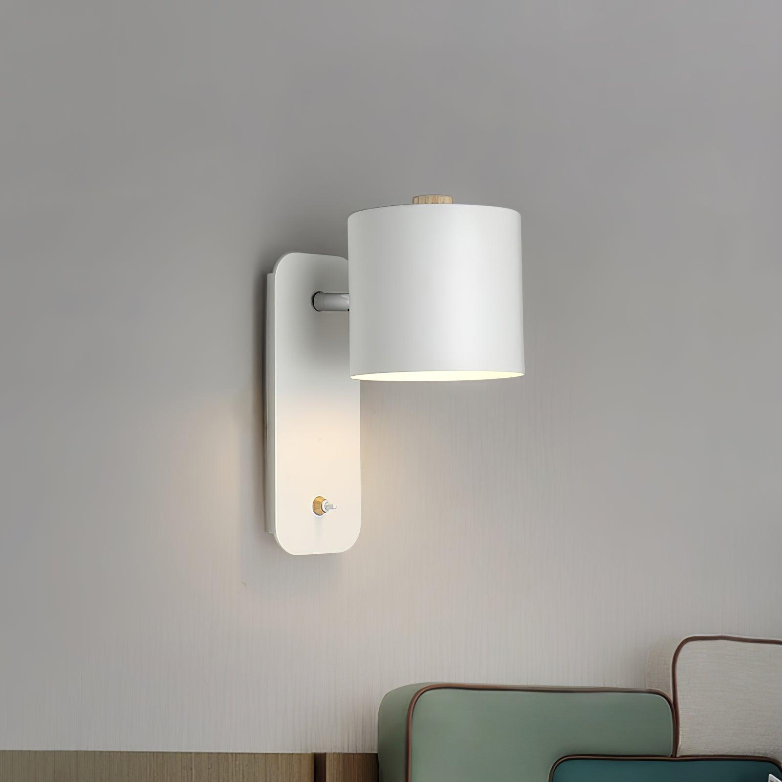 Modern Iron Wall Sconce with Rotatable Cylinder
