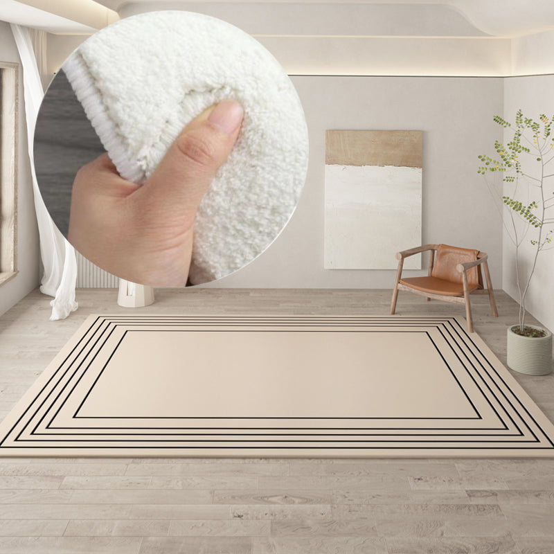 Modern Irregular Rug with Minimal Lines