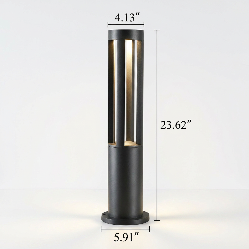 Modern Metal Garden Light with LED Glow