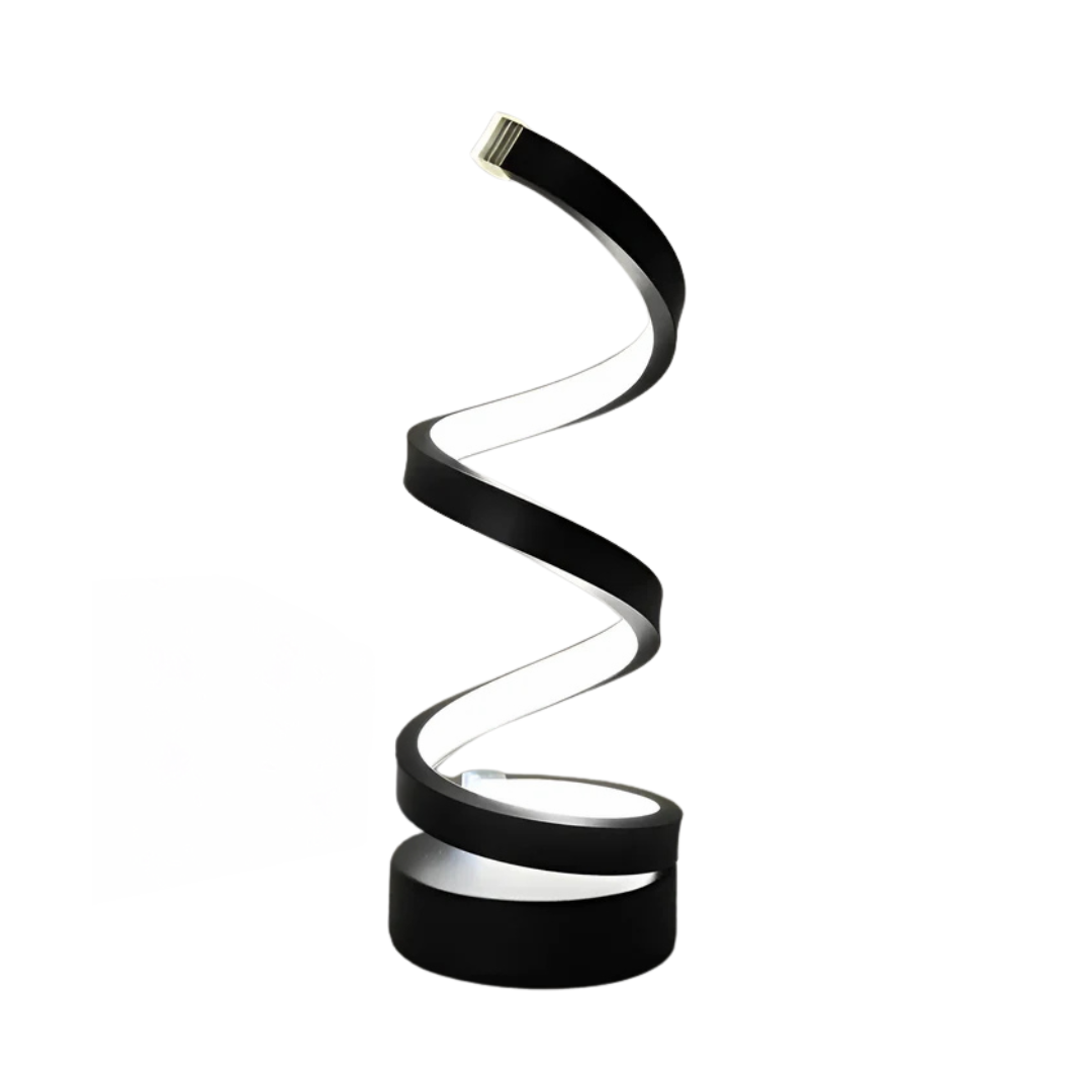 Modern Metal Spiral Table Lamp with LED Light