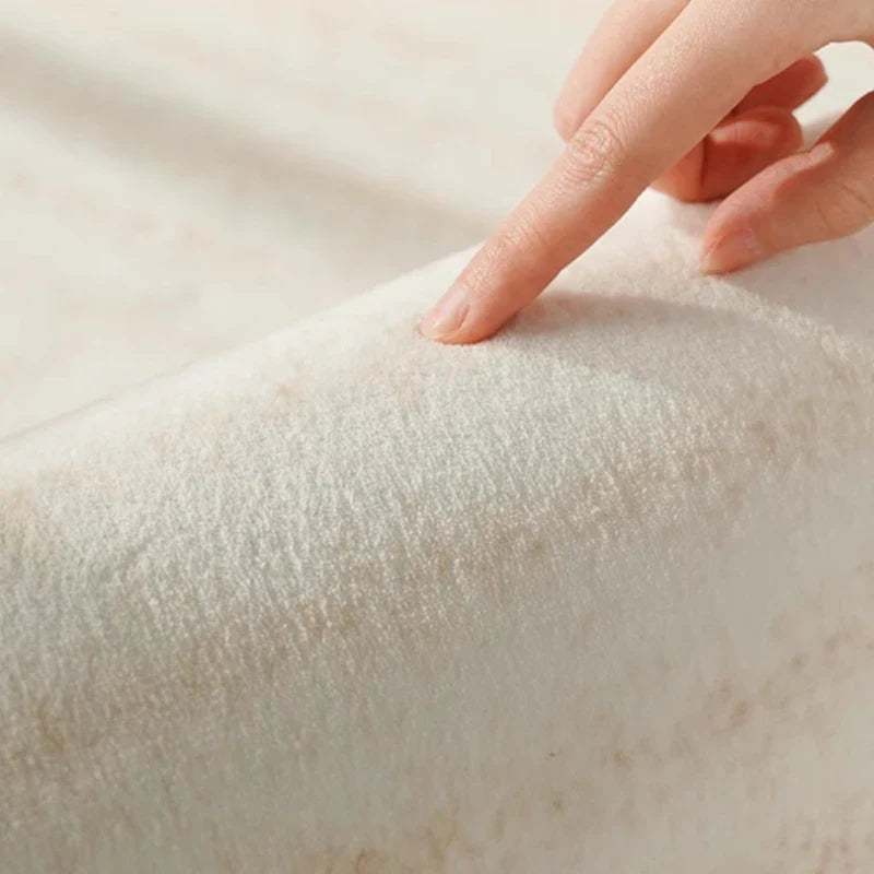 Modern Plush Rug with Irregular Shape