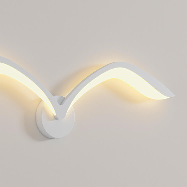 Modern Seagull Wall Sconce with LED Light Bar