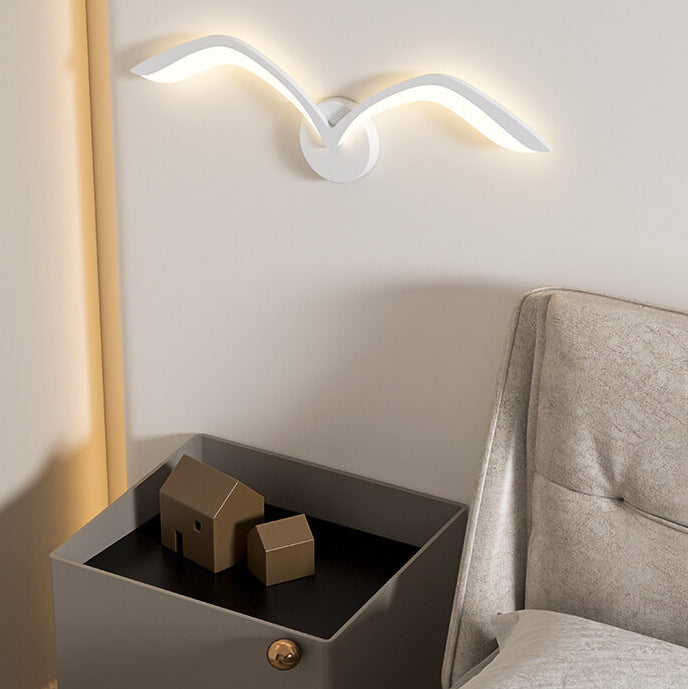 Modern Seagull Wall Sconce with LED Light Bar