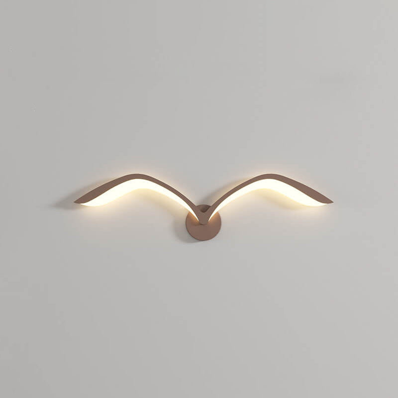 Modern Seagull Wall Sconce with LED Light Bar