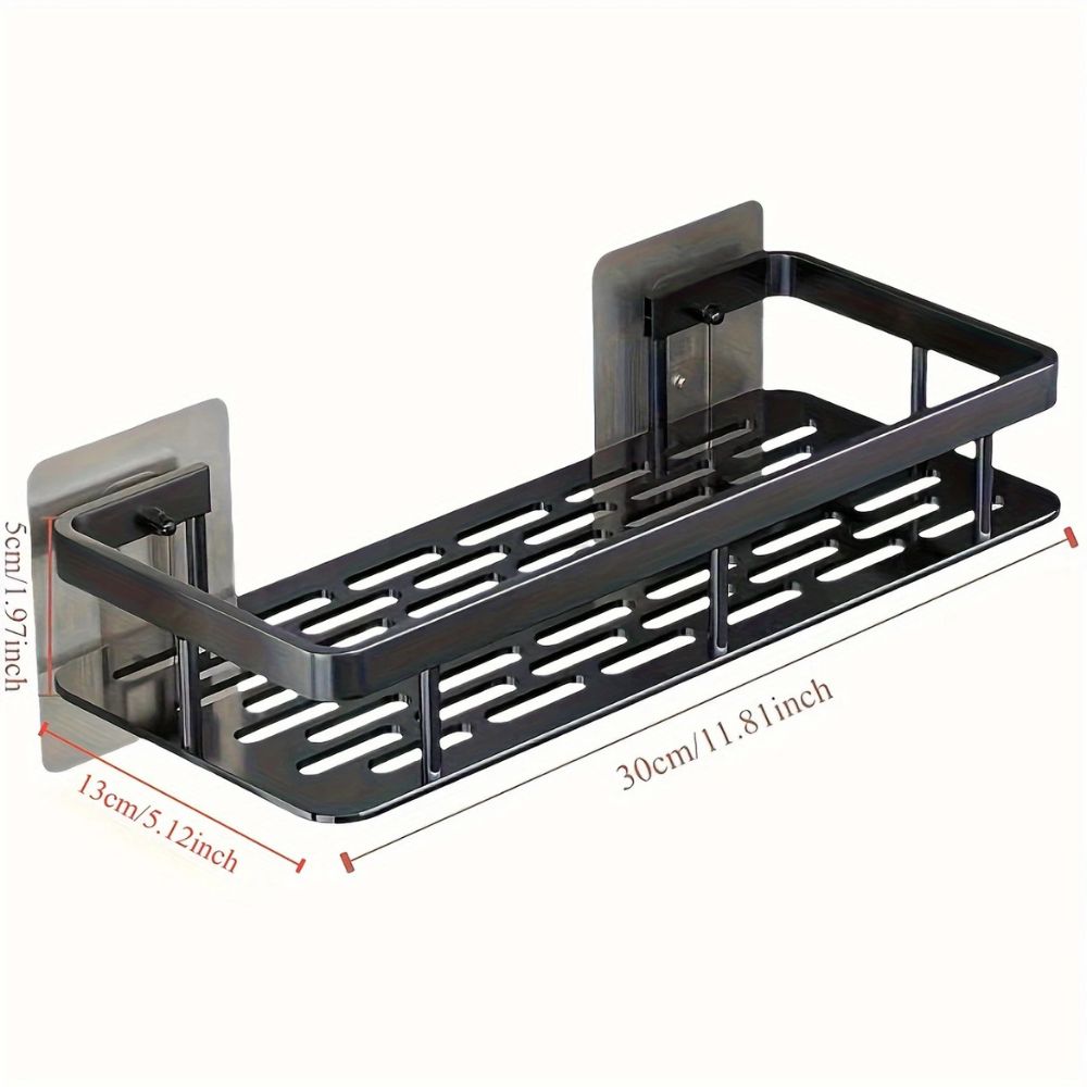 Modern Shower Shelf with Drill Free Mount