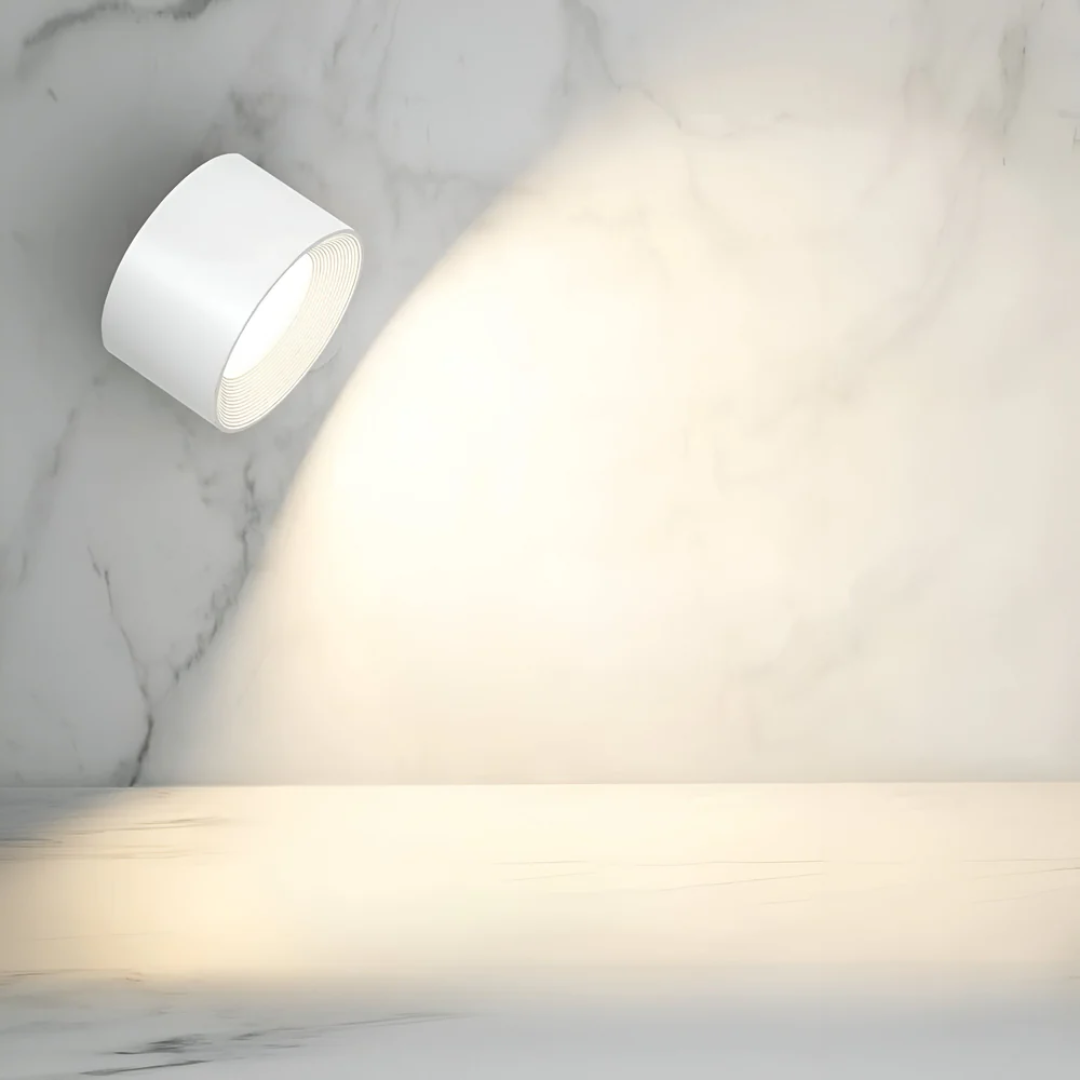 Modern Wall Light with Angled Spotlight Design