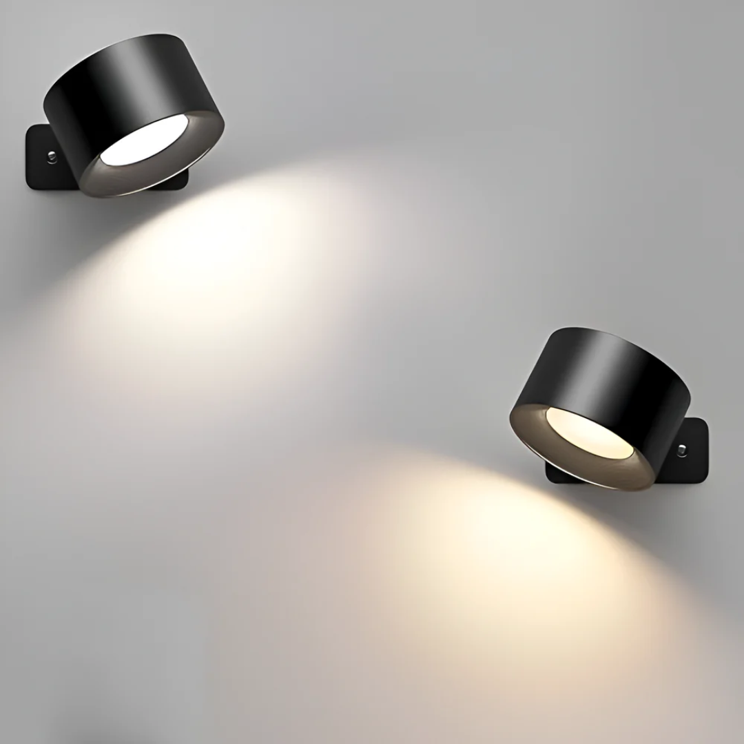 Modern Wall Light with Angled Spotlight Design