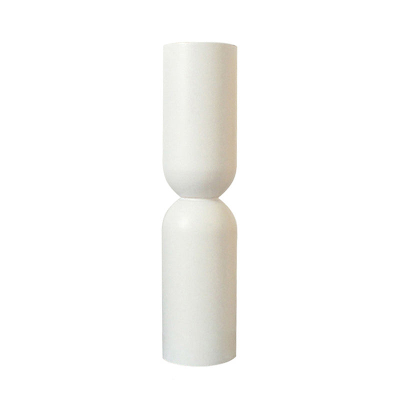 Modern Wooden Candle Holder with Rib Design