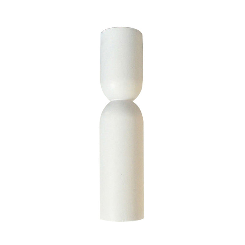 Modern Wooden Candle Holder with Rib Design