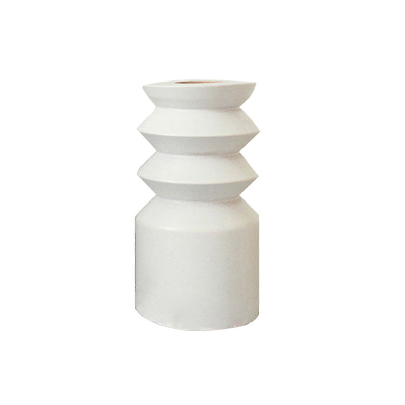 Modern Wooden Candle Holder with Rib Design