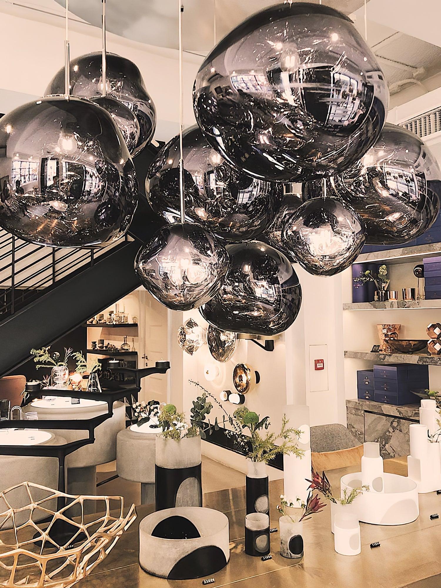Modern Lava Glass Dome Pendant Light 1-Light