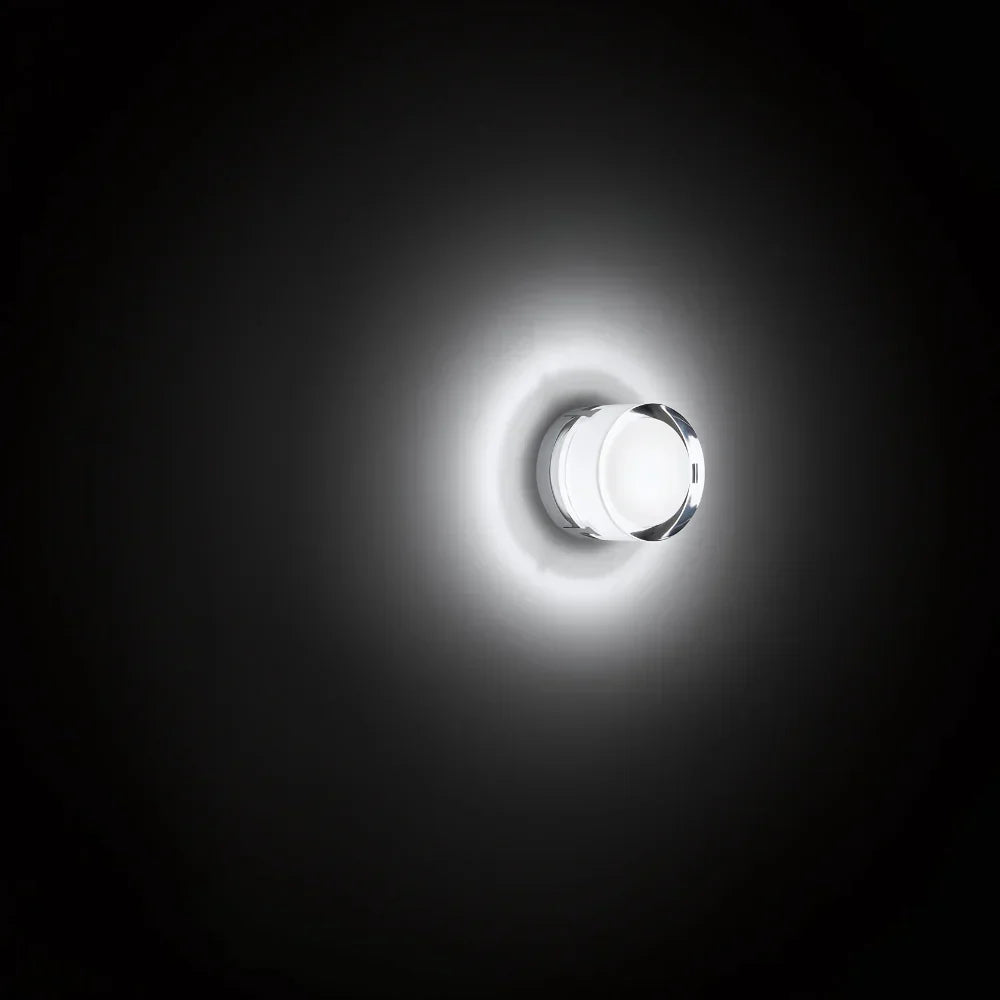 Nordic Acrylic Wall Sconce with Round Ambient Glow