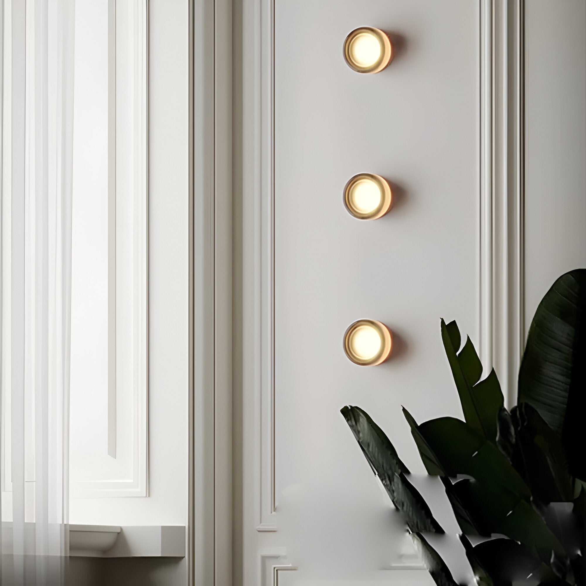 Nordic Acrylic Wall Sconce with Round Ambient Glow