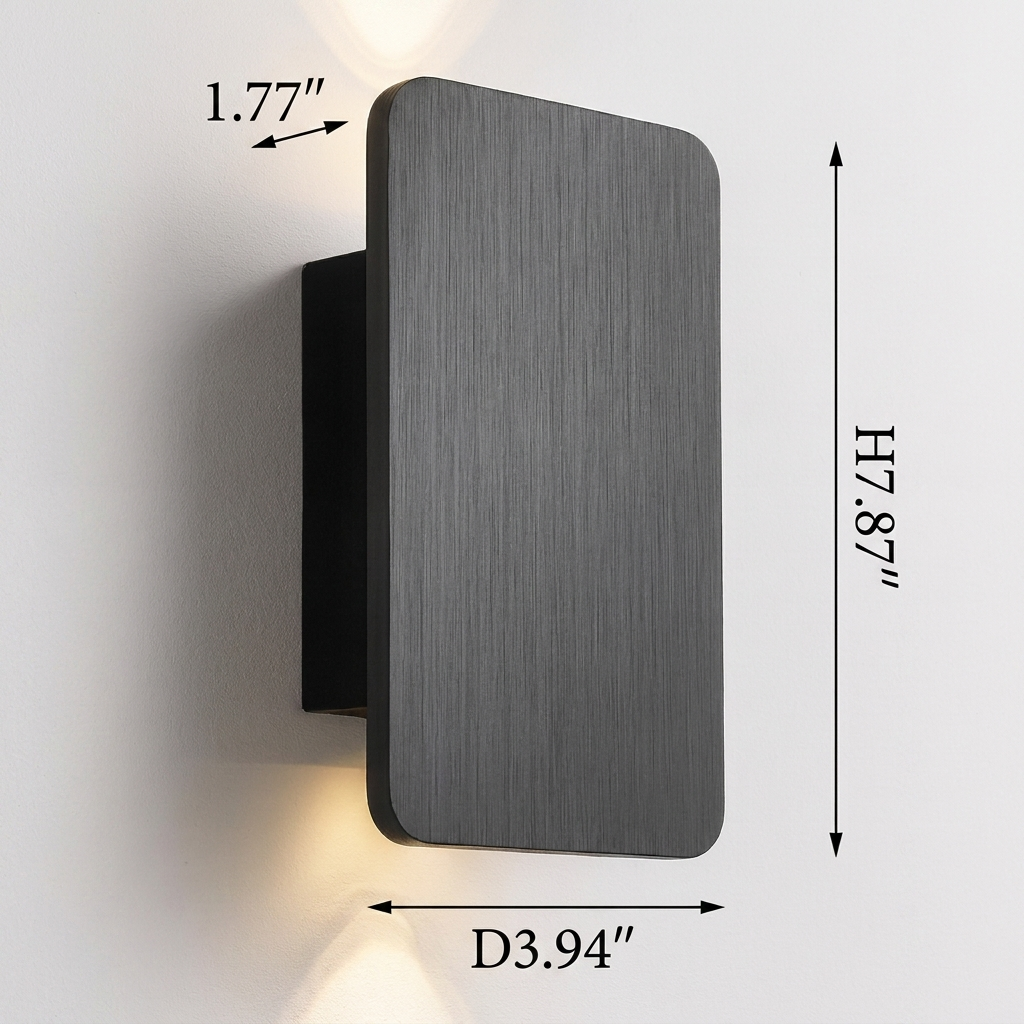 Nordic Aluminium Wall Sconce with Dual Up Down Light