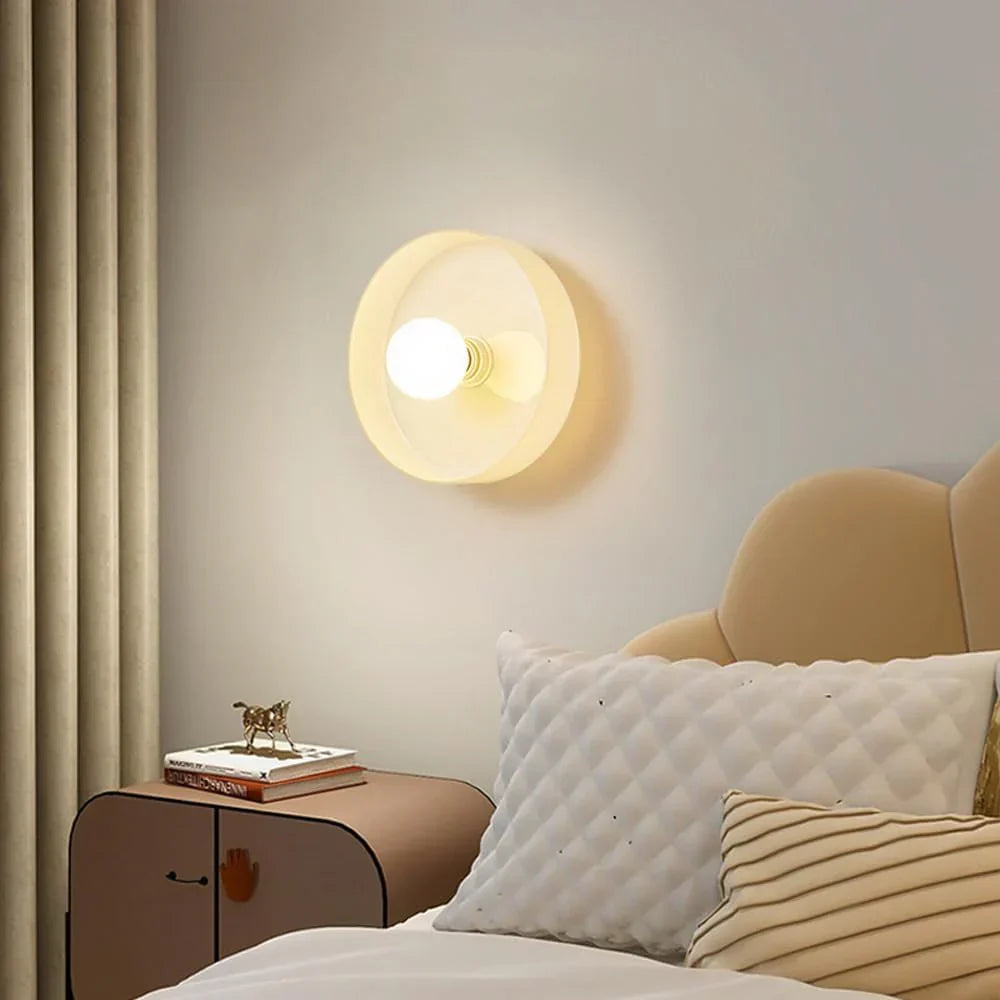 Nordic Glass Disc Wall Ceiling Light with LED