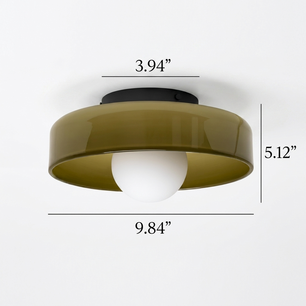Nordic Glass Disc Wall Ceiling Light with LED