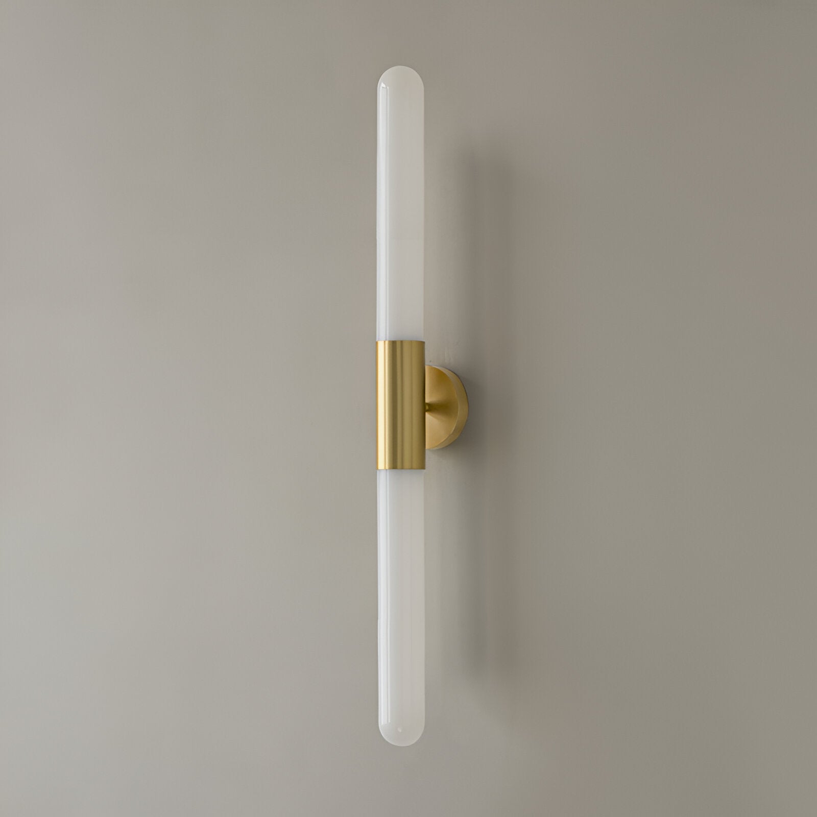 Nordic Glass Tube Wall Sconce with Copper Base