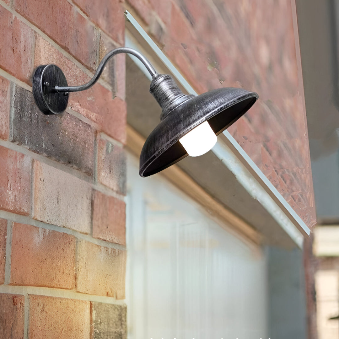 Vintage Industrial Iron Bowl LED Wall Light