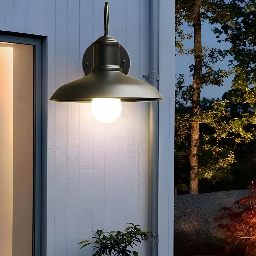 Vintage Industrial Iron Bowl LED Wall Light