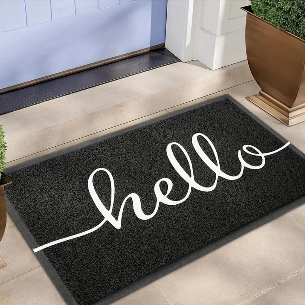 PVC Entry Mat with Hello Script Design