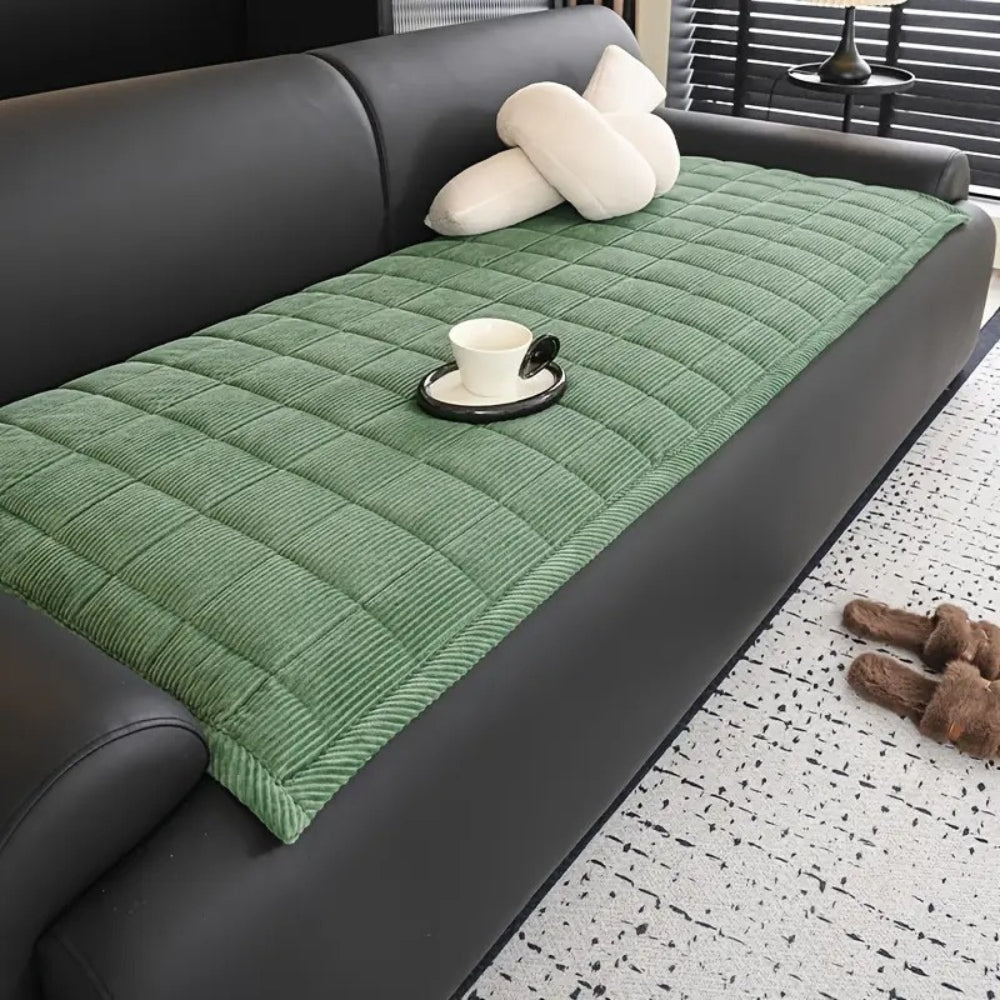 Quilted Sofa Cover with Padded Texture