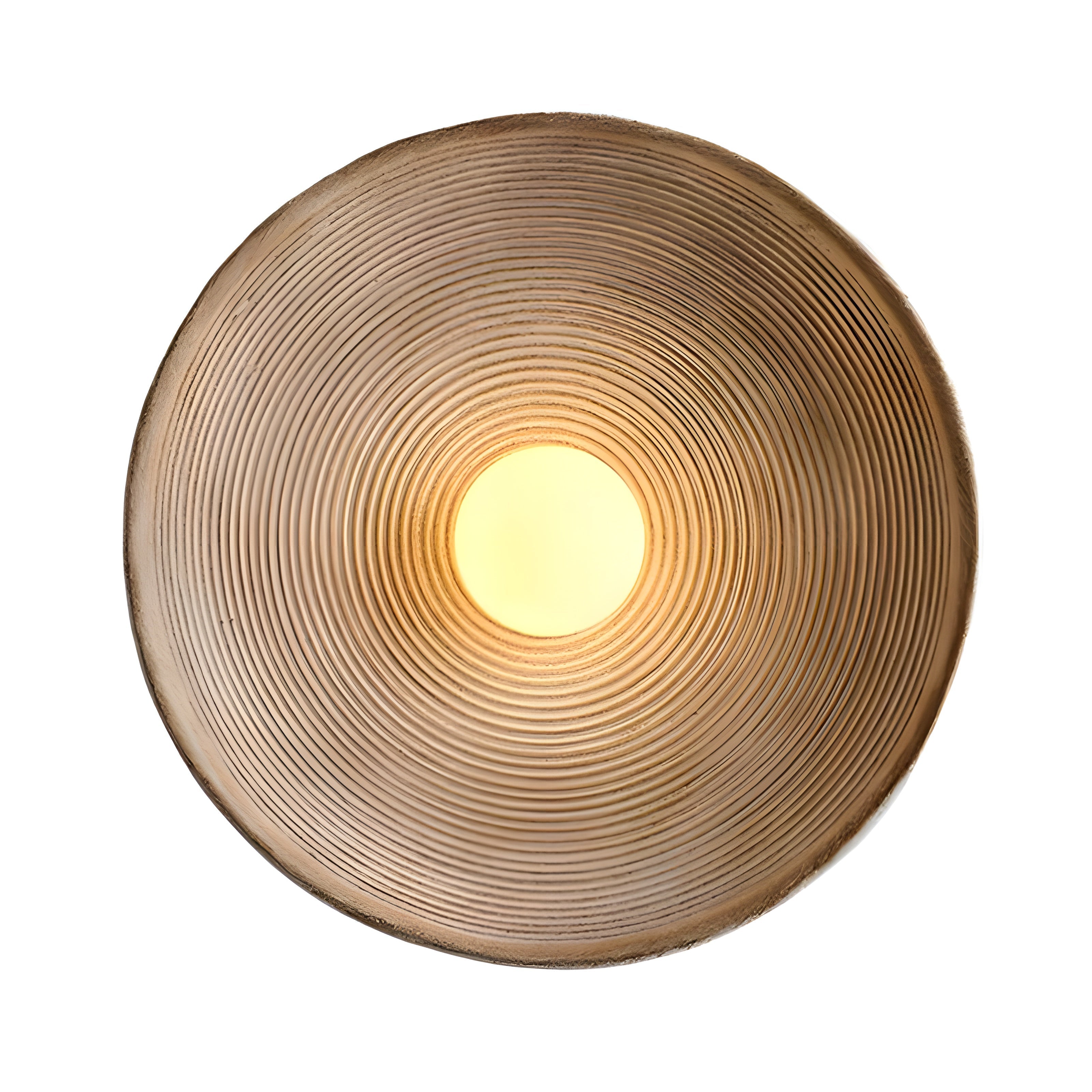 Resin Ribbed Round Wall Sconce with Globe Light