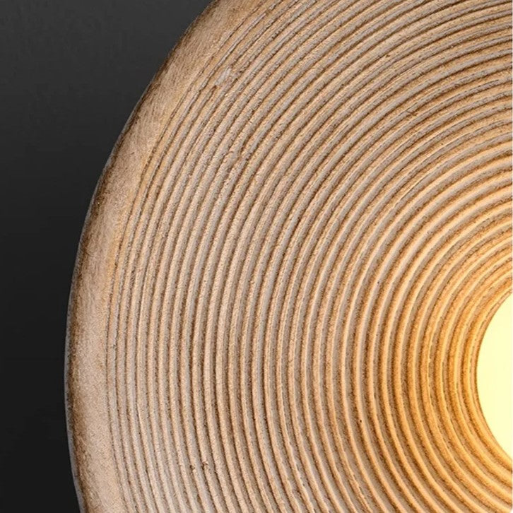 Resin Ribbed Round Wall Sconce with Globe Light