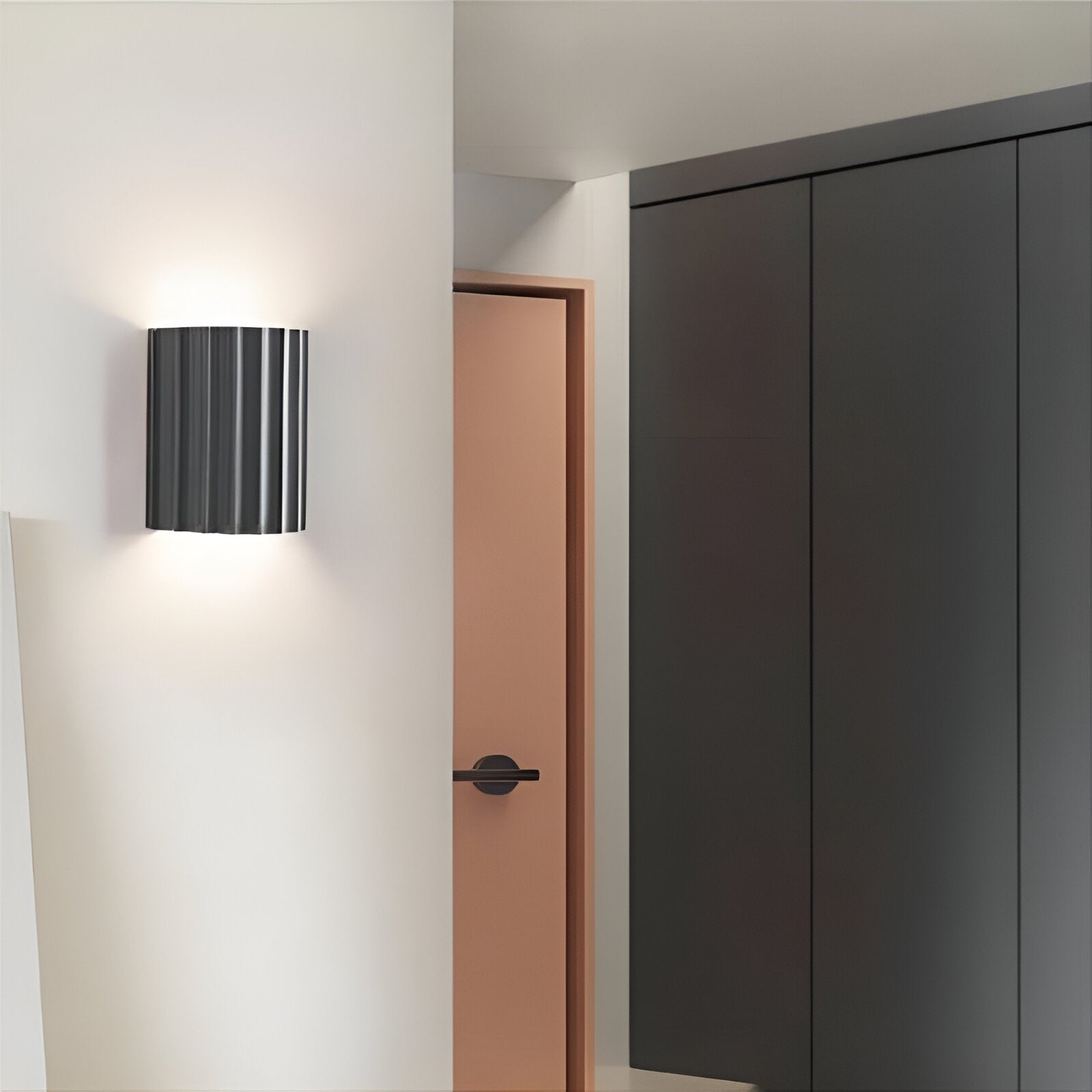 Ribbed Resin Wall Sconce with Dual LED Light