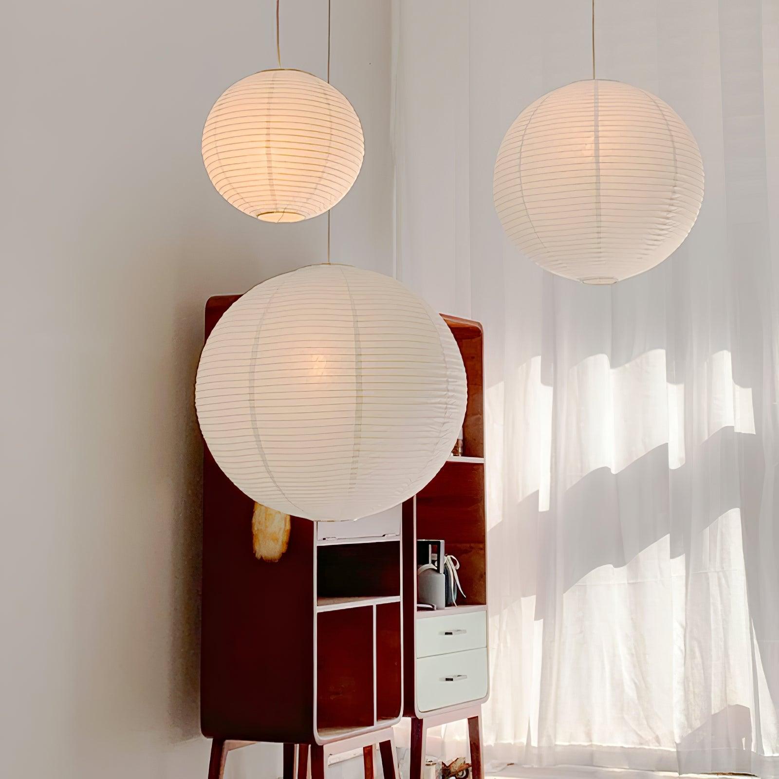 Japanese Washi Globe Pendant Light Shade