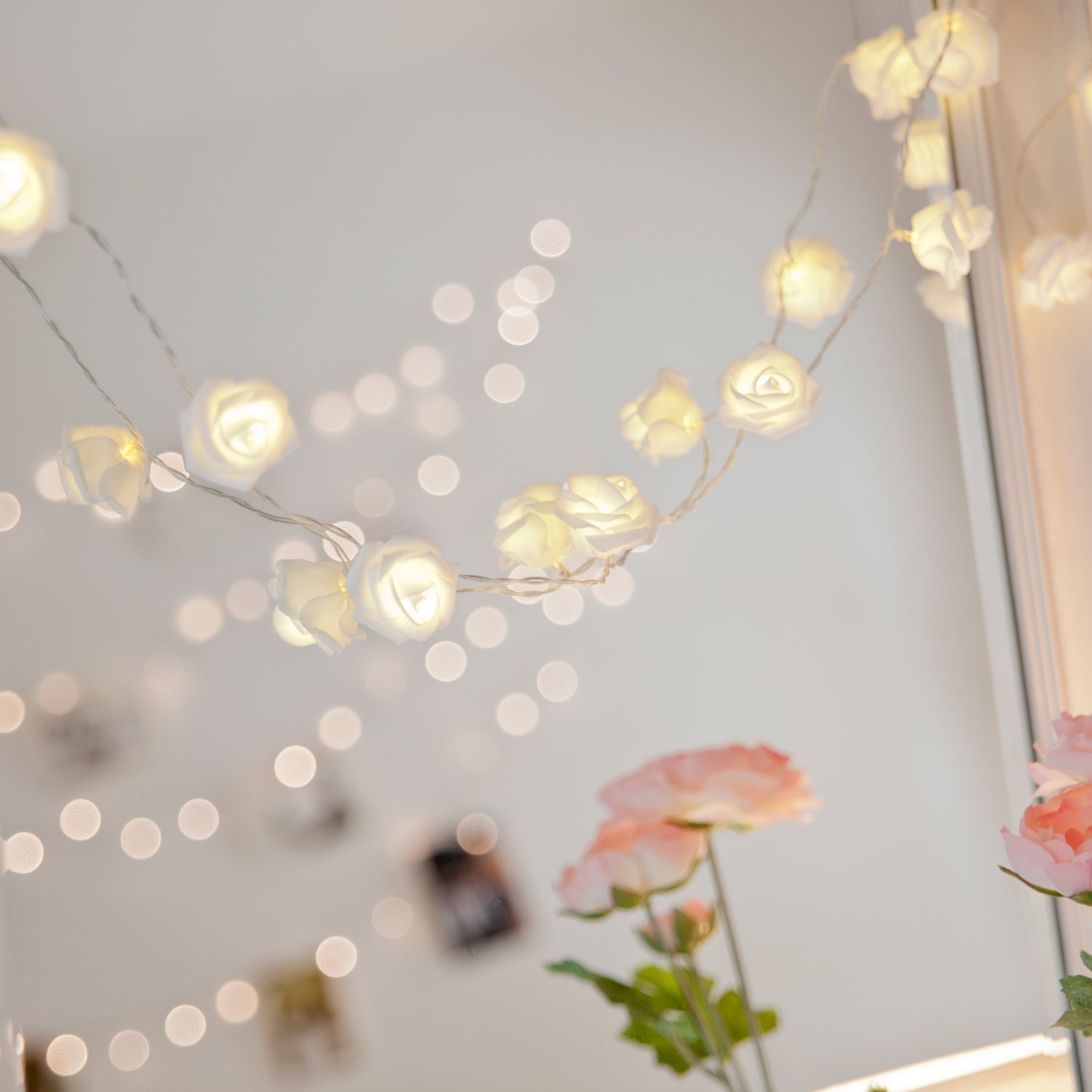 Rose Fairy String Light with Warm Glow