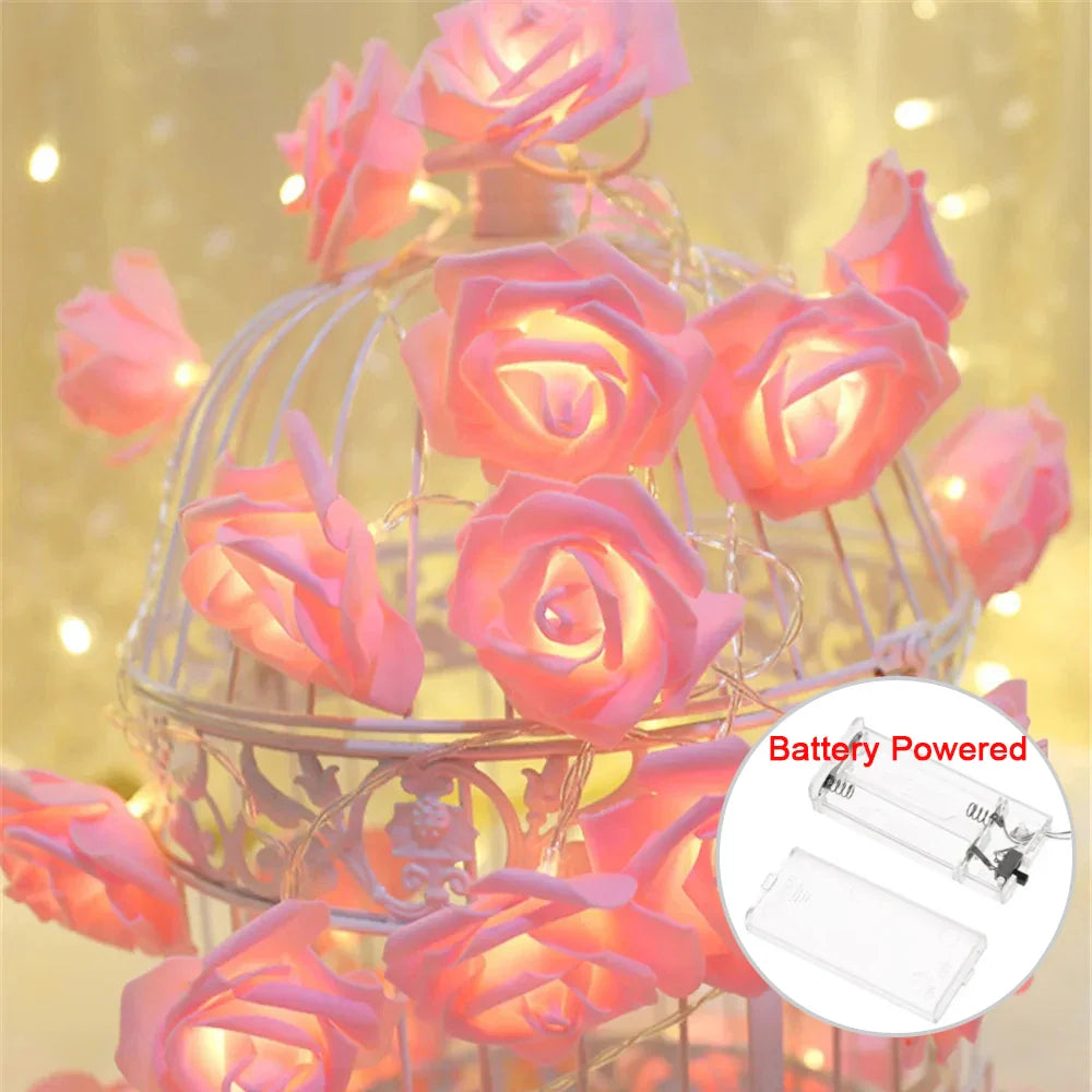 Rose String Light with Romantic LED Glow