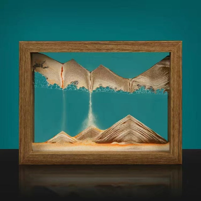 Rotating Sand Art Frame with Wood Display