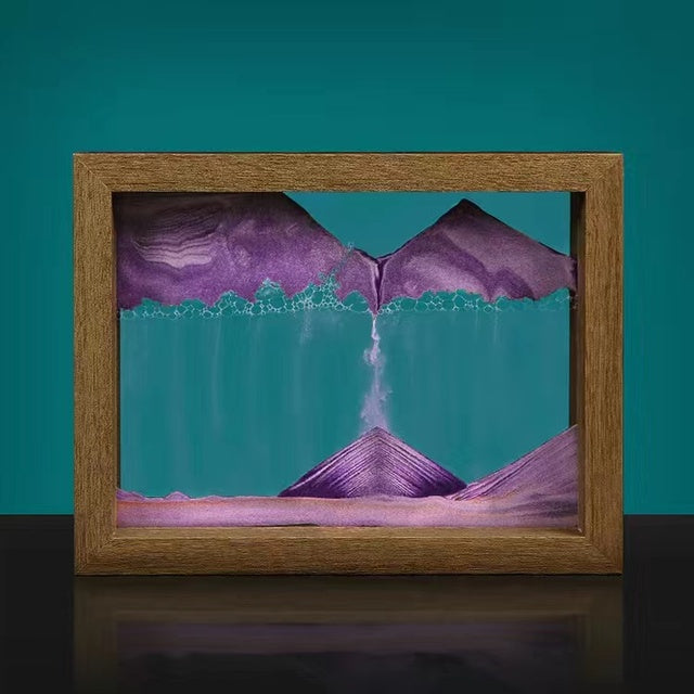 Rotating Sand Art Frame with Wood Display