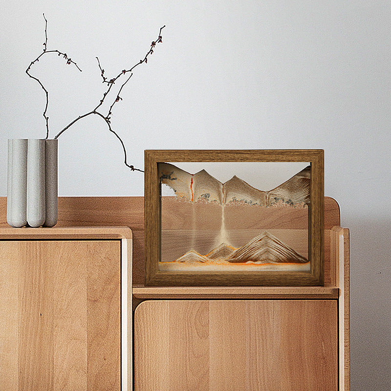 Rotating Sand Art Frame with Wood Display