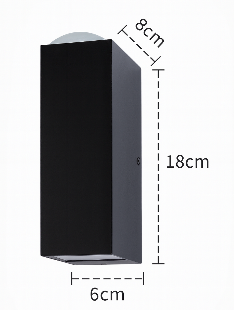 Aluminium LED Rectangular Wall Sconce Light