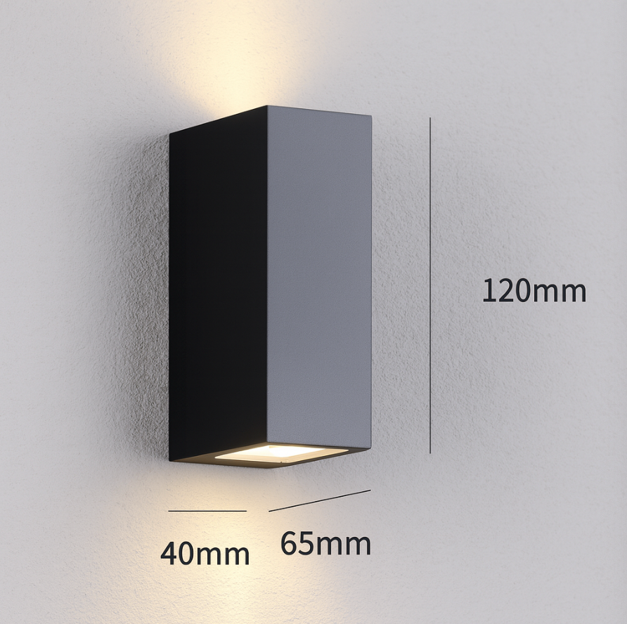Aluminium LED Rectangular Wall Sconce Light