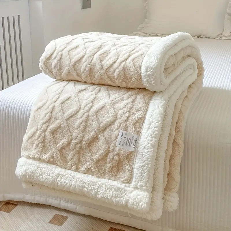 Sherpa Fleece Throw Blanket for Cozy Comfort