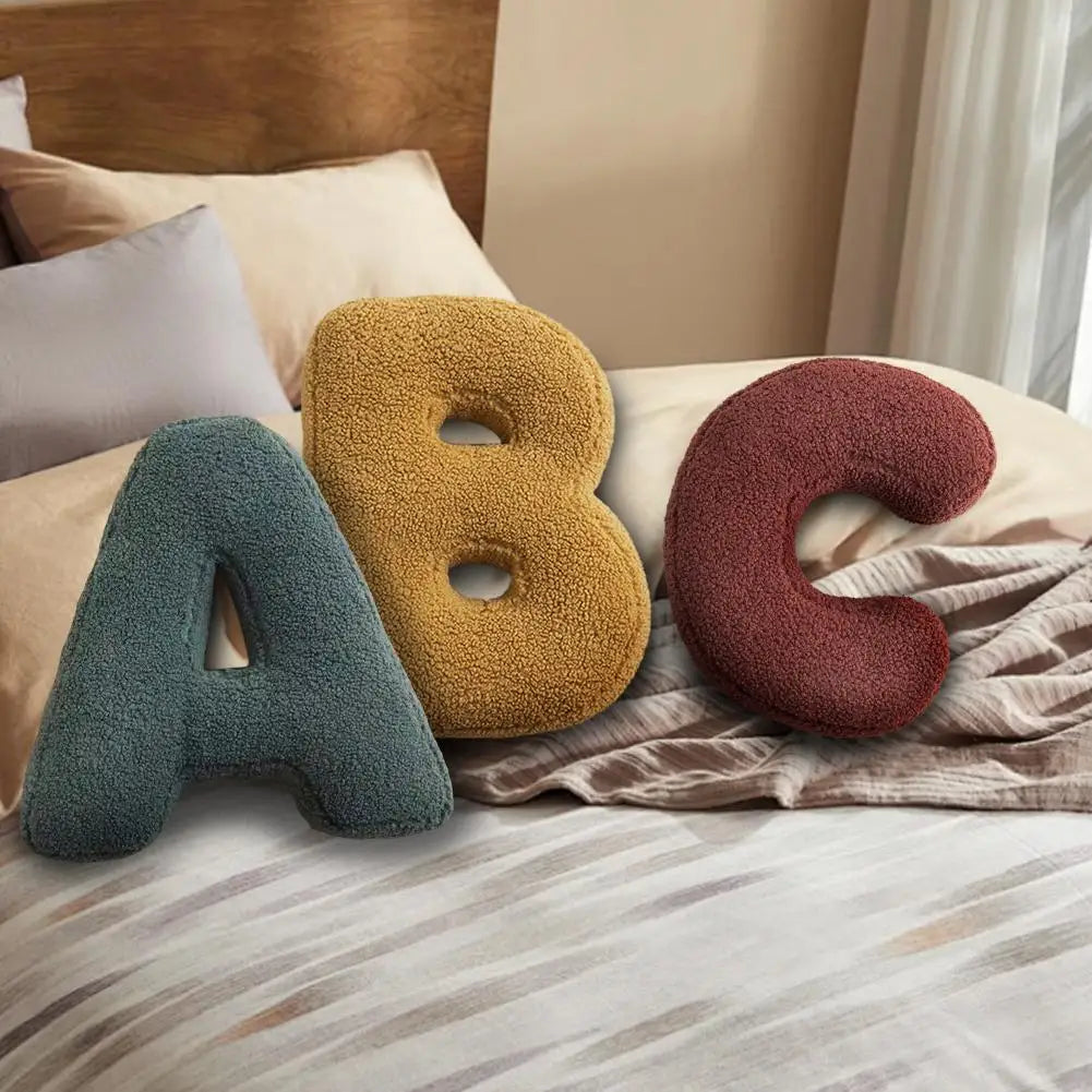 Soft Alphabet Decorative Pillow Cushion